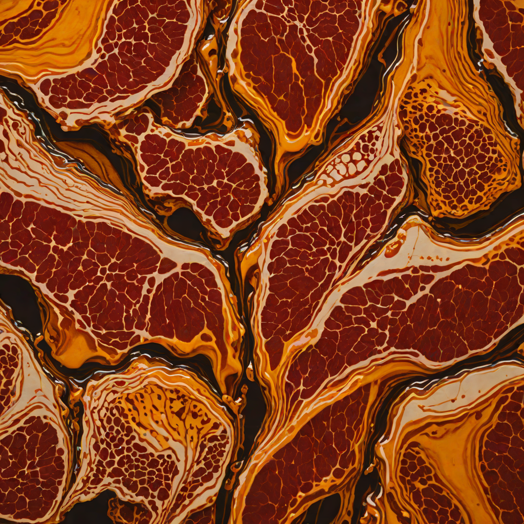 Premium steak marbling